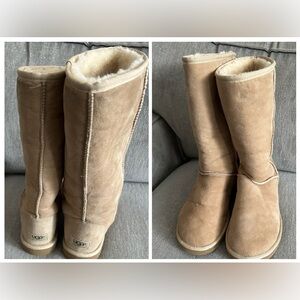 UGG Classic Tall Beige Boots Size 9
